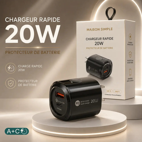 Chargeur rapide 20W XELAE