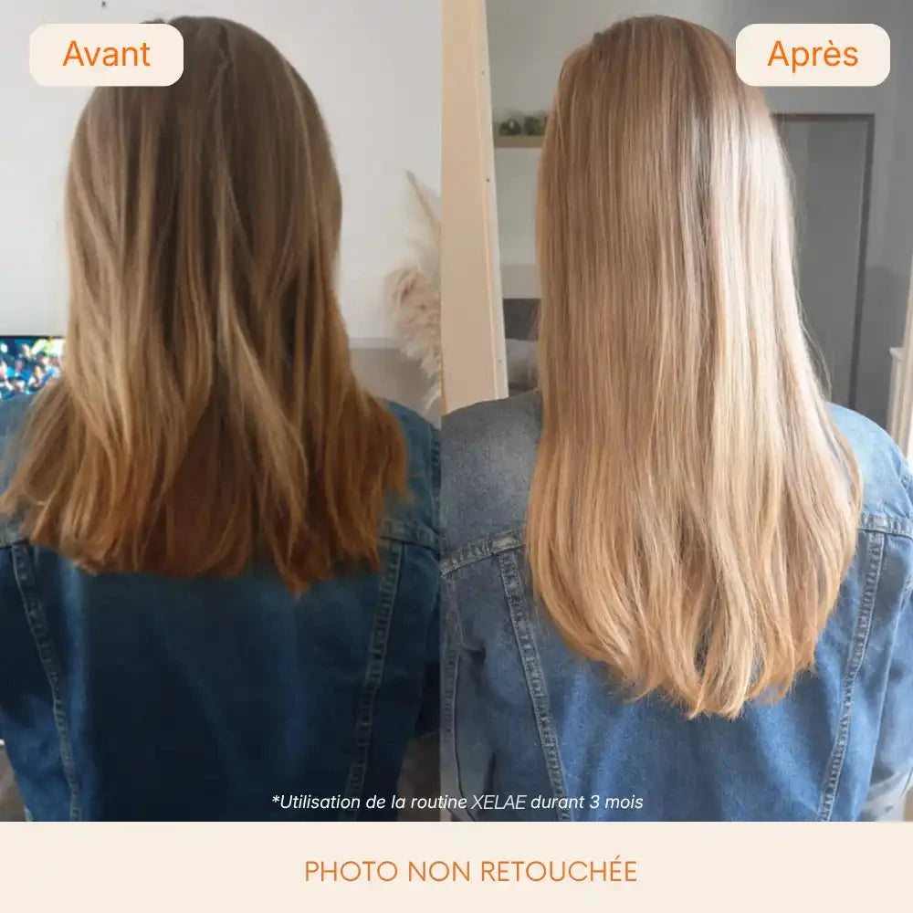 Antes y después en pelo rubio