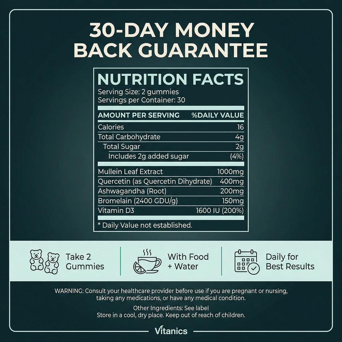 Garantie et informations nutritionnelles