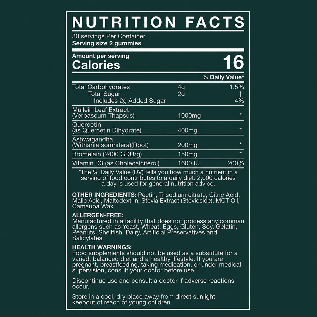 Informations nutritionnelles