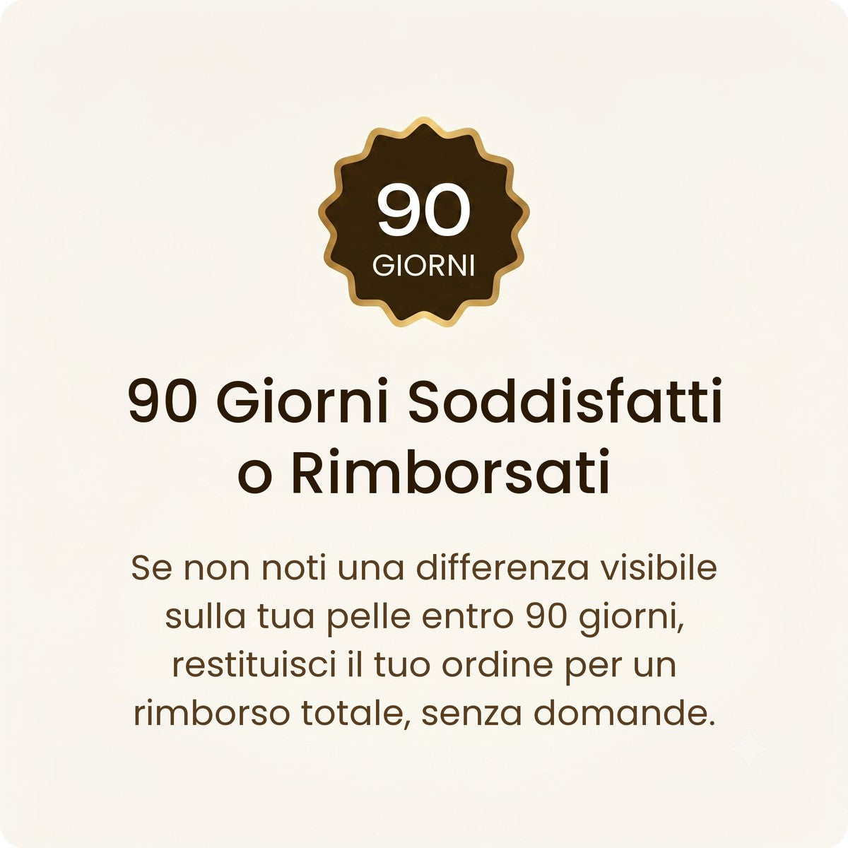 Garanzia soddisfatti o rimborsati 90 giorni