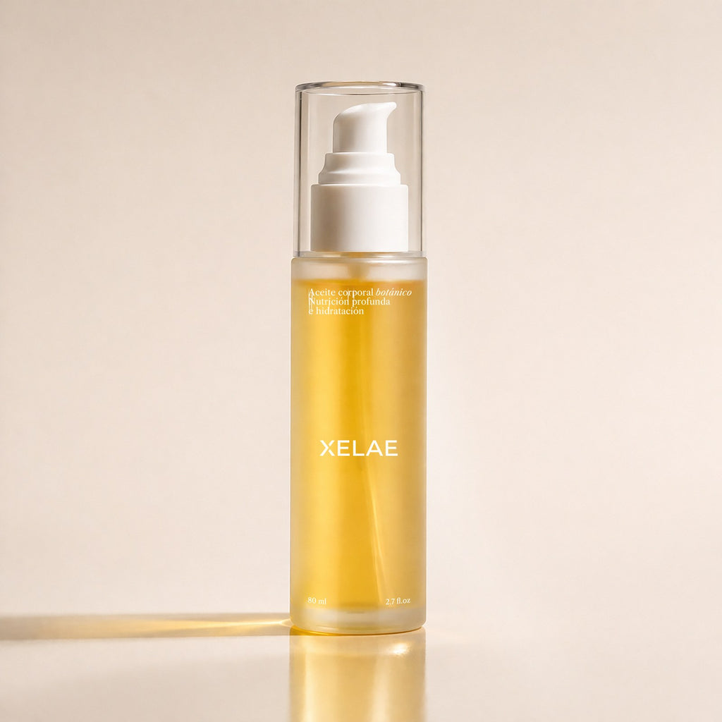 Aceite Botánico Nutritivo para el Cuerpo XELAE, frasco de 80 ml