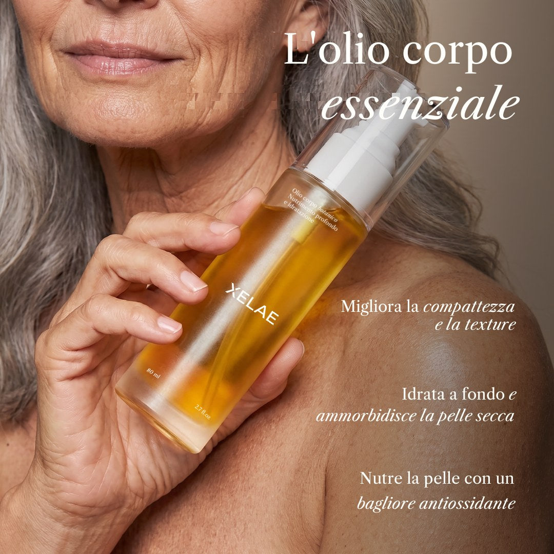 L'olio corpo essenziale: compattezza, idratazione e luminosità