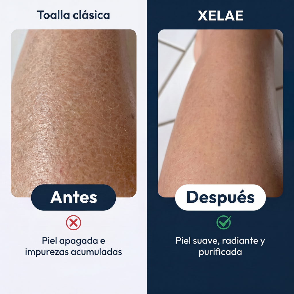 Toalla clásica frente a XELAE, antes y después