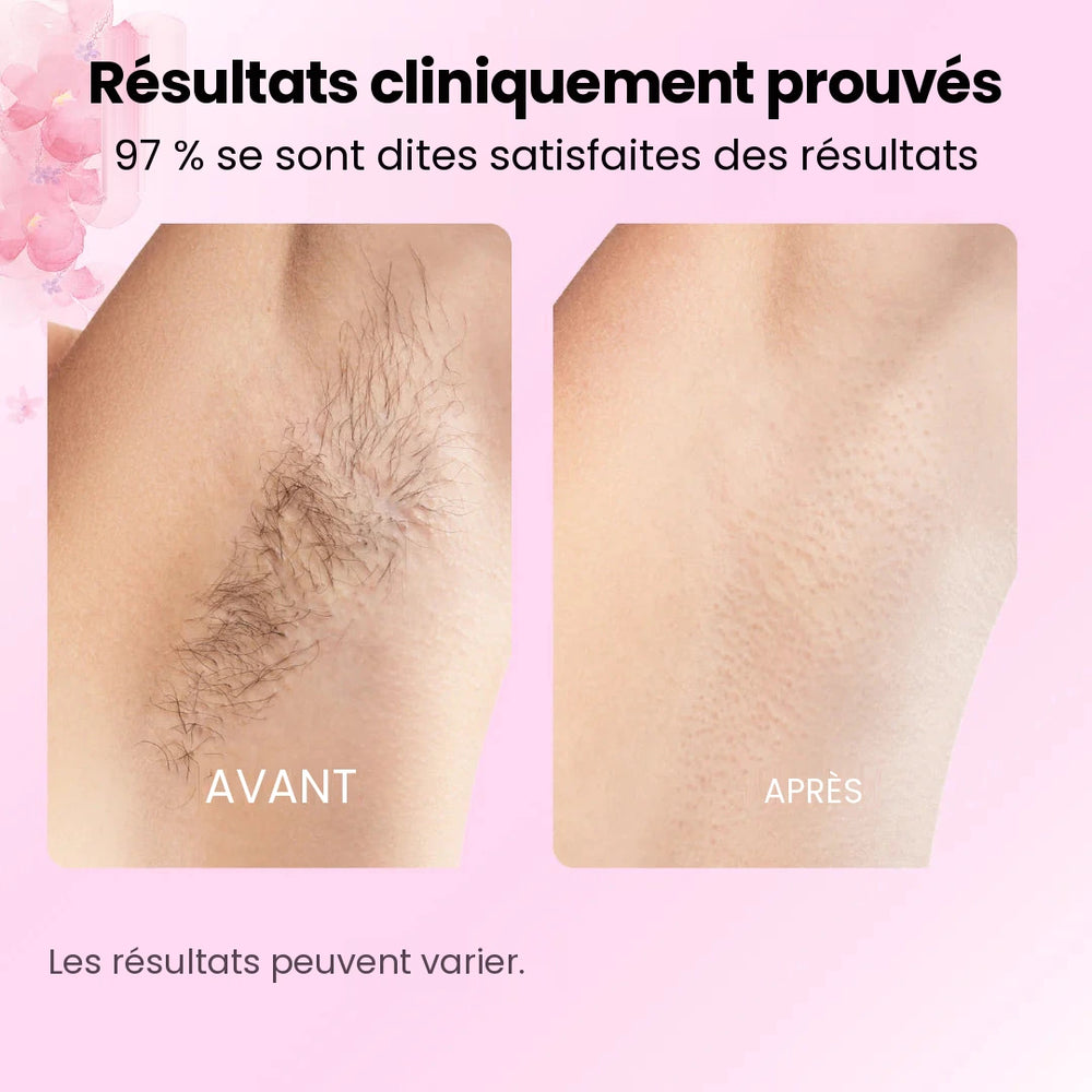 Résultats cliniquement prouvés : avant et après sur les aisselles
