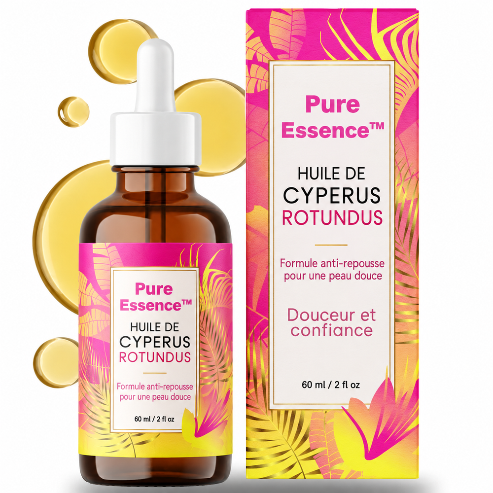 Flacon et étui Pure Essence, huile de Cyperus Rotundus 60 ml